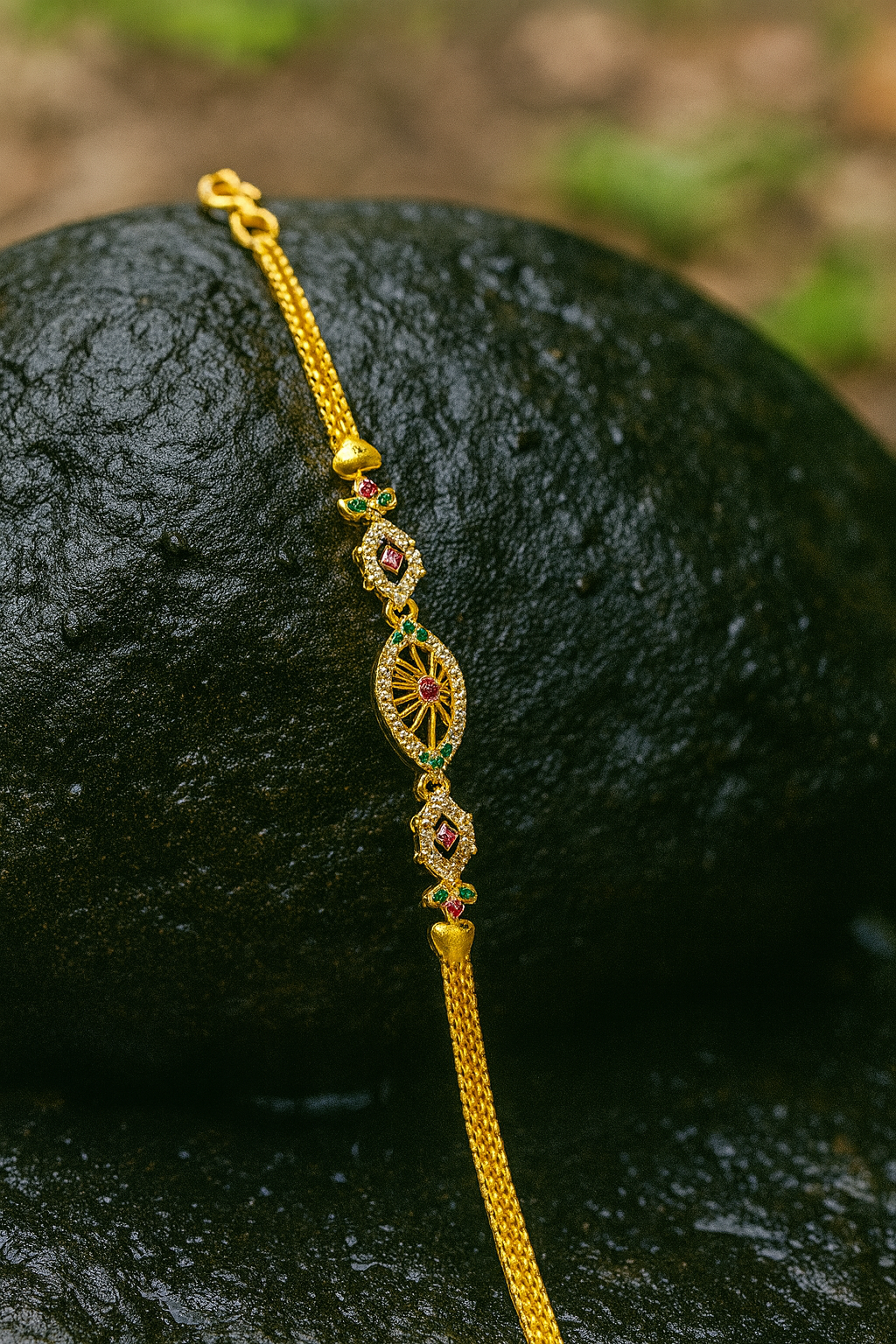 Premium Bracelet with Chain and Stone - BLT 1115