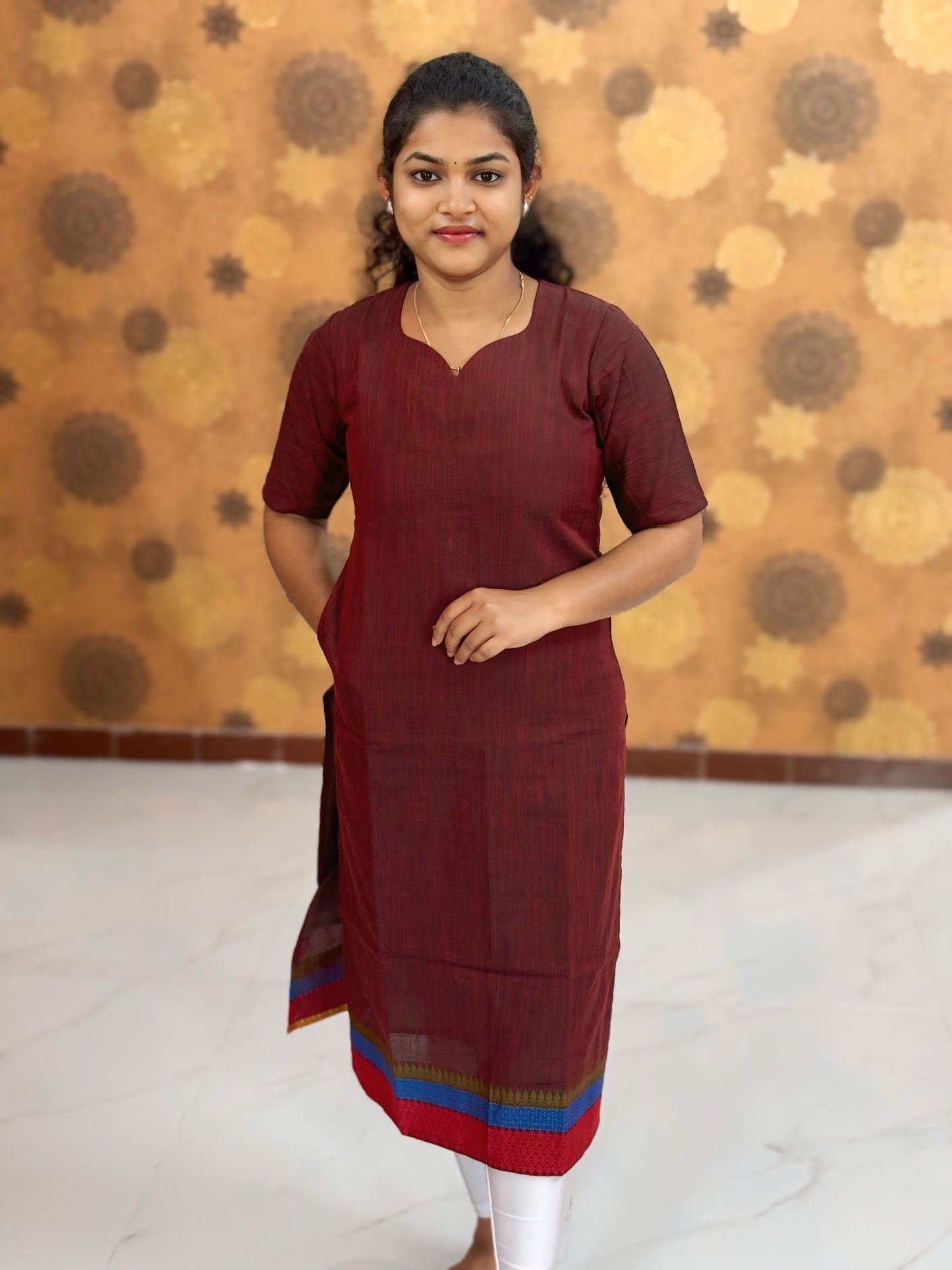 Silk Cotton Kurti with Lining - SCK 0003
