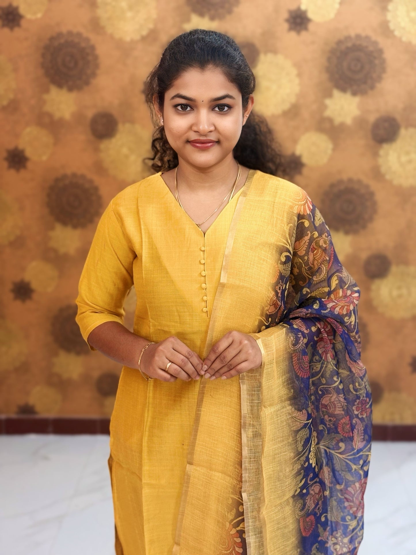 Vatican Silk Top & Kalamkari Dupatta - VAK 1149