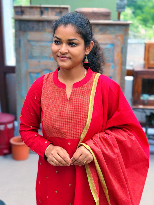 Red Radiance Salwar Suit