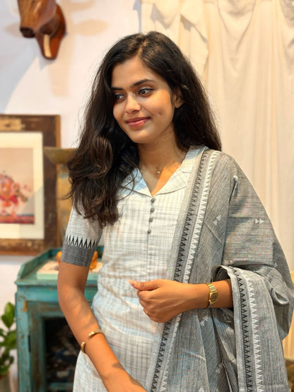Silver Loom Salwar Suit
