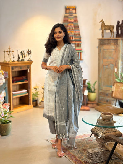 Silver Loom Salwar Suit
