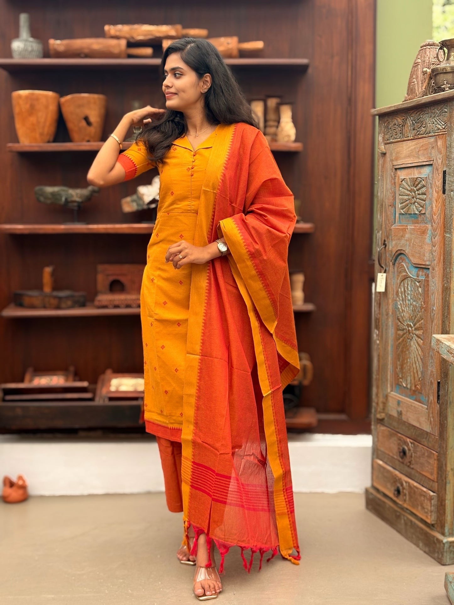 Turmeric Flame Salwar Suit