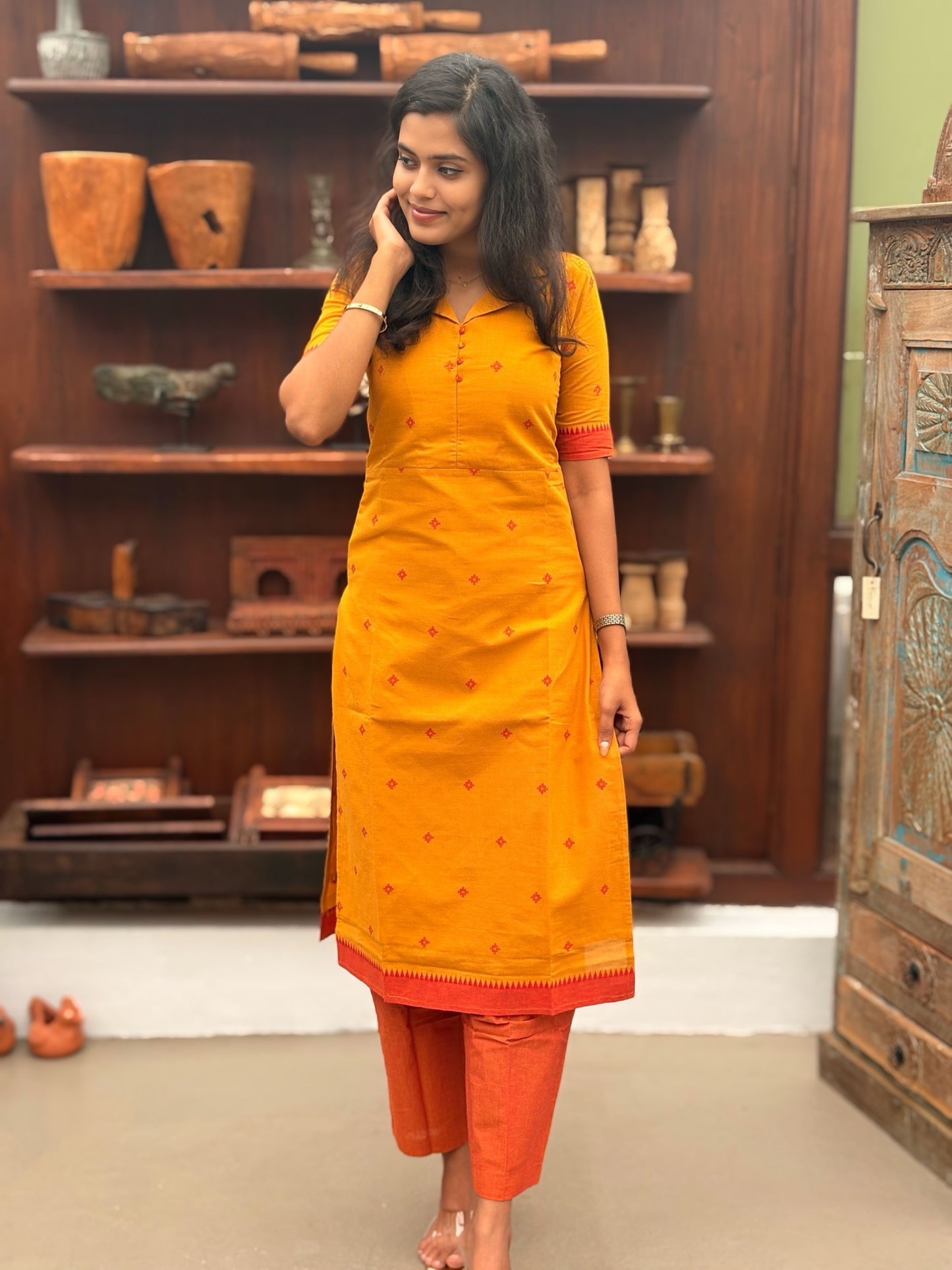 Turmeric Flame Salwar Suit