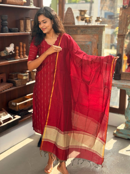 Berry Stripe Salwar Suit