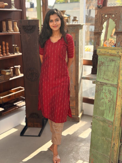 Berry Stripe Salwar Suit