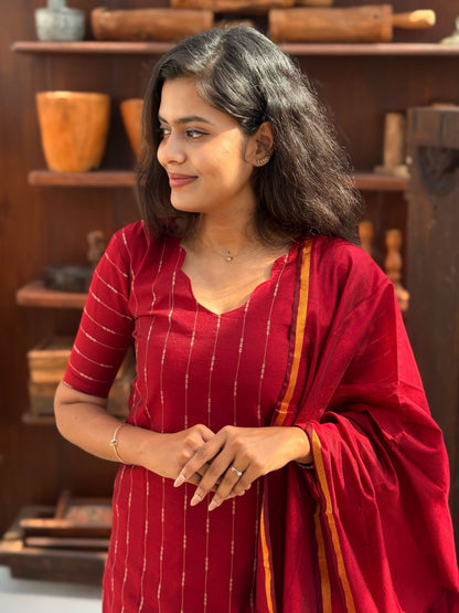 Berry Stripe Salwar Suit