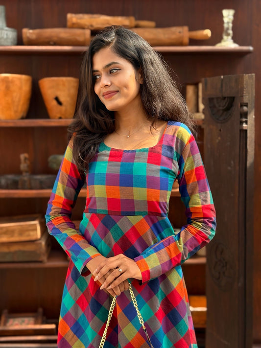 Madras Checks Anarkali
