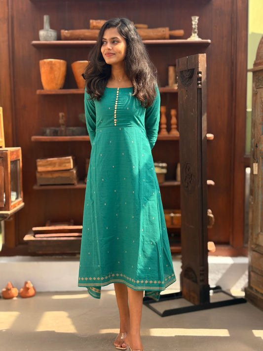 Emerald Drift Anarkali