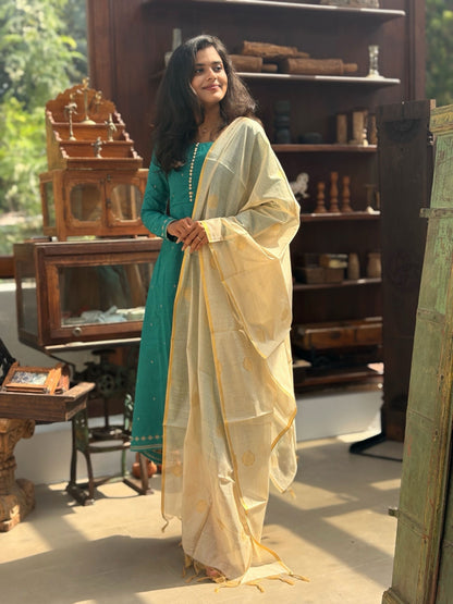 Emerald Drift Anarkali