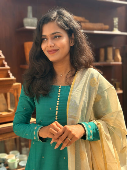 Emerald Drift Anarkali