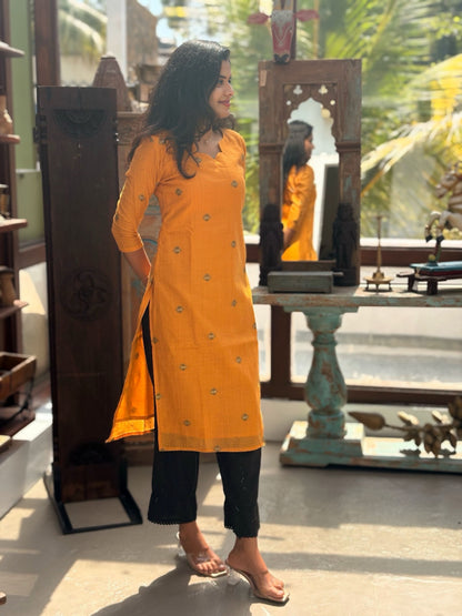 Golden Leaf Top & Dupatta