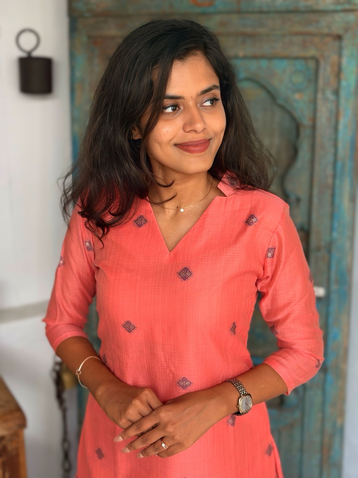 Blush Navy Top & Dupatta