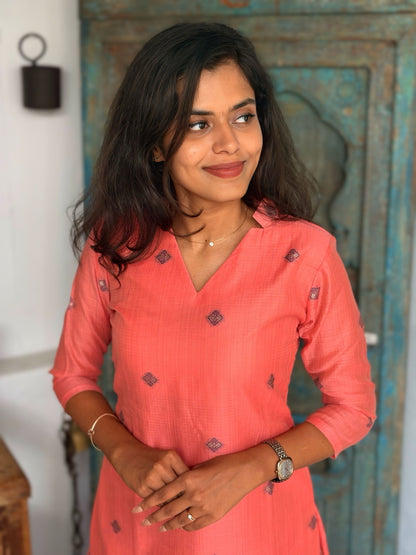 Blush Navy Top & Dupatta