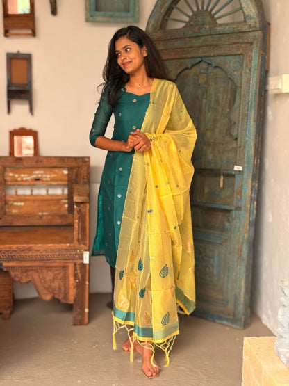Peacock Shine Top & Dupatta