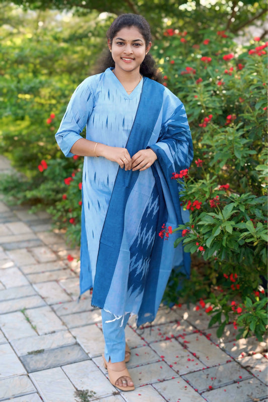 Handloom Ikkat Cotton Sets - HIC 1111