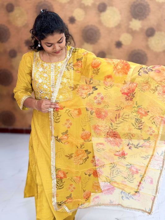Kurta Palazzo set With Dupatta - PSD 1116