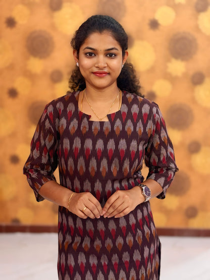 Handloom Ikkat Cotton with Lining - HIK 0009