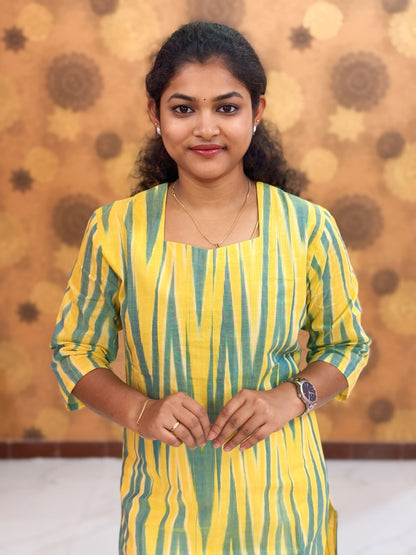 Handloom Ikkat Cotton with Lining - HIK 0006