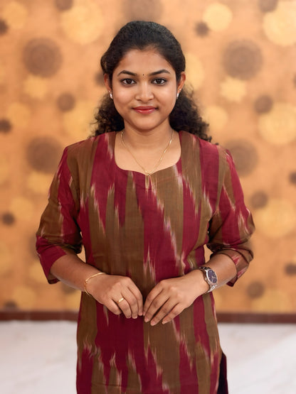 Handloom Ikkat Cotton with Lining - HIK 0005