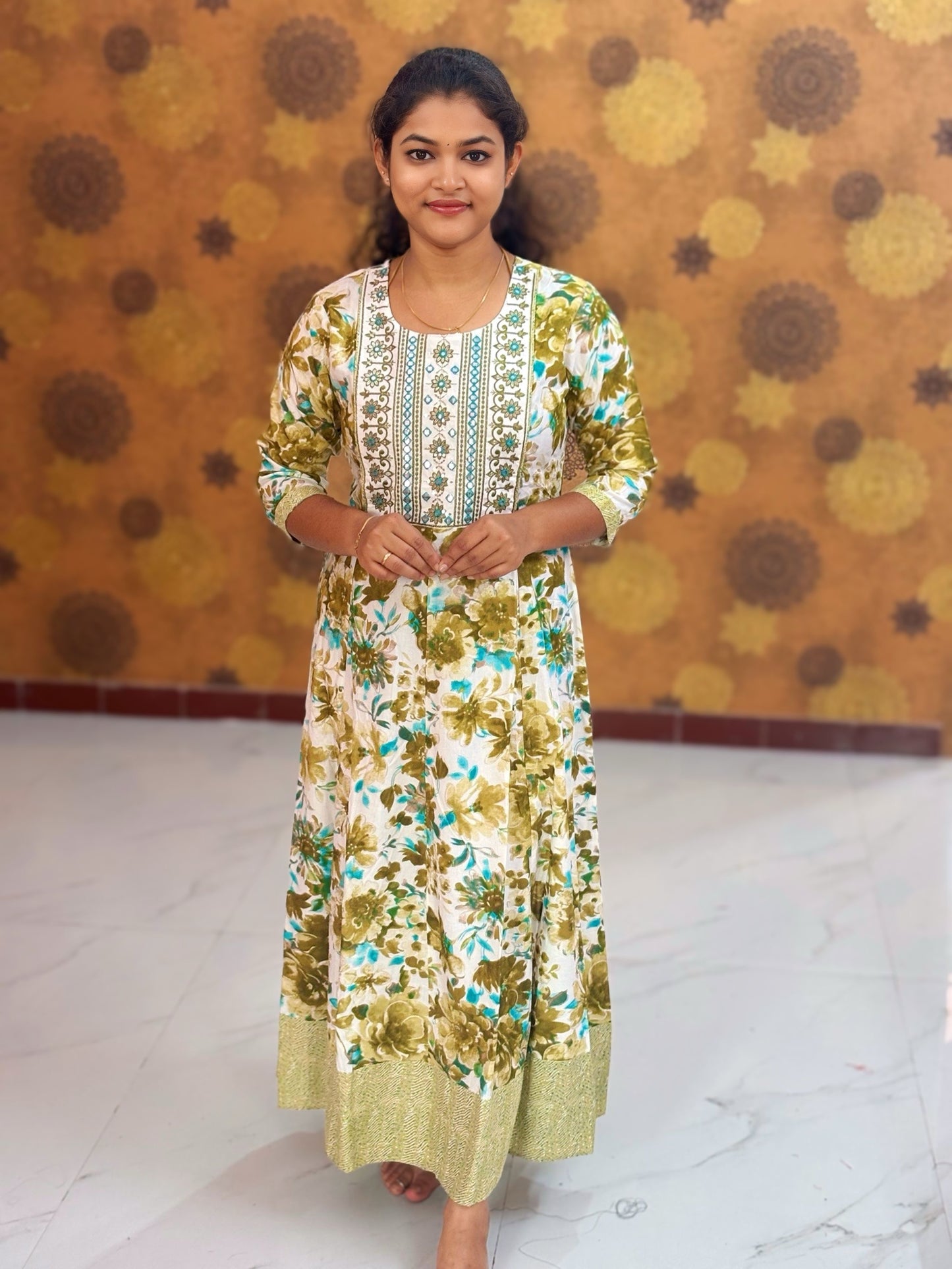 Embroidery Yoke pattern Long Umbrella Kurtis - Max 0014