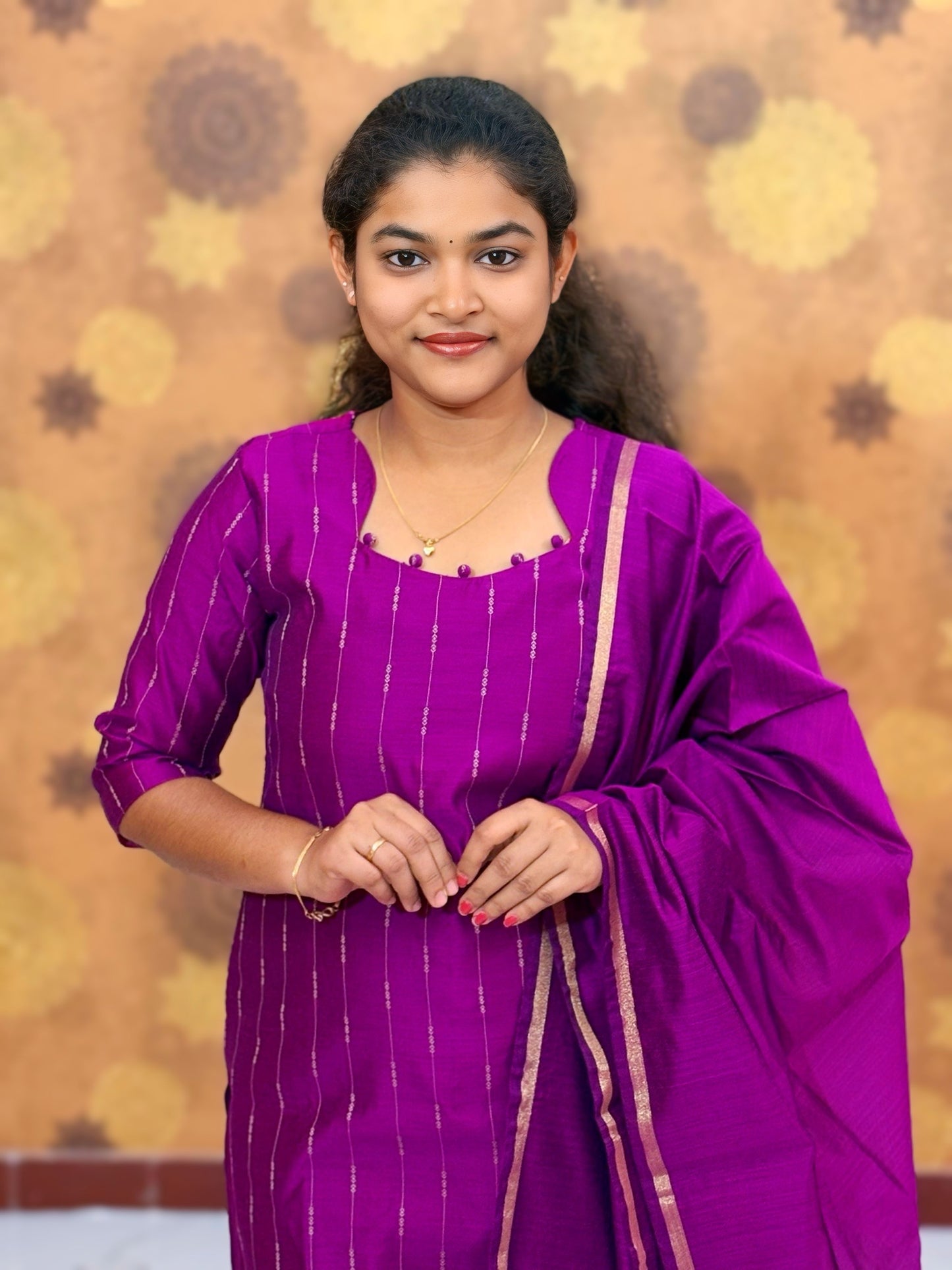 Premium Raw Silk Salwar Set with Lining & Silk Dupatta - RSK 1140