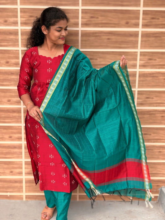 Raw Silk Salwar Suit - RSK 1190