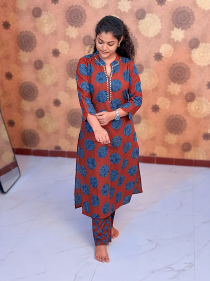 Rust Orbit Salwar Suit