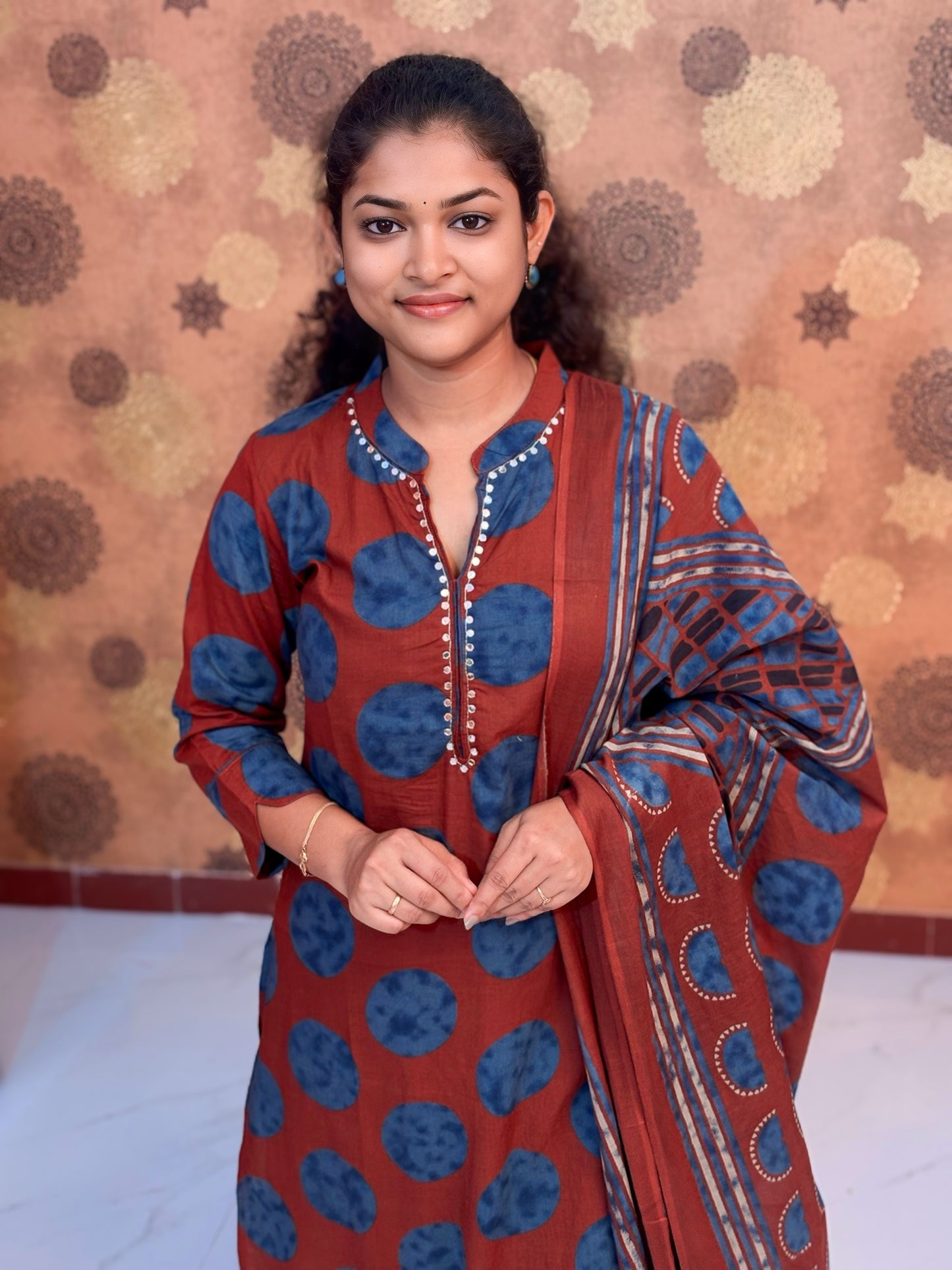 Rust Orbit Salwar Suit