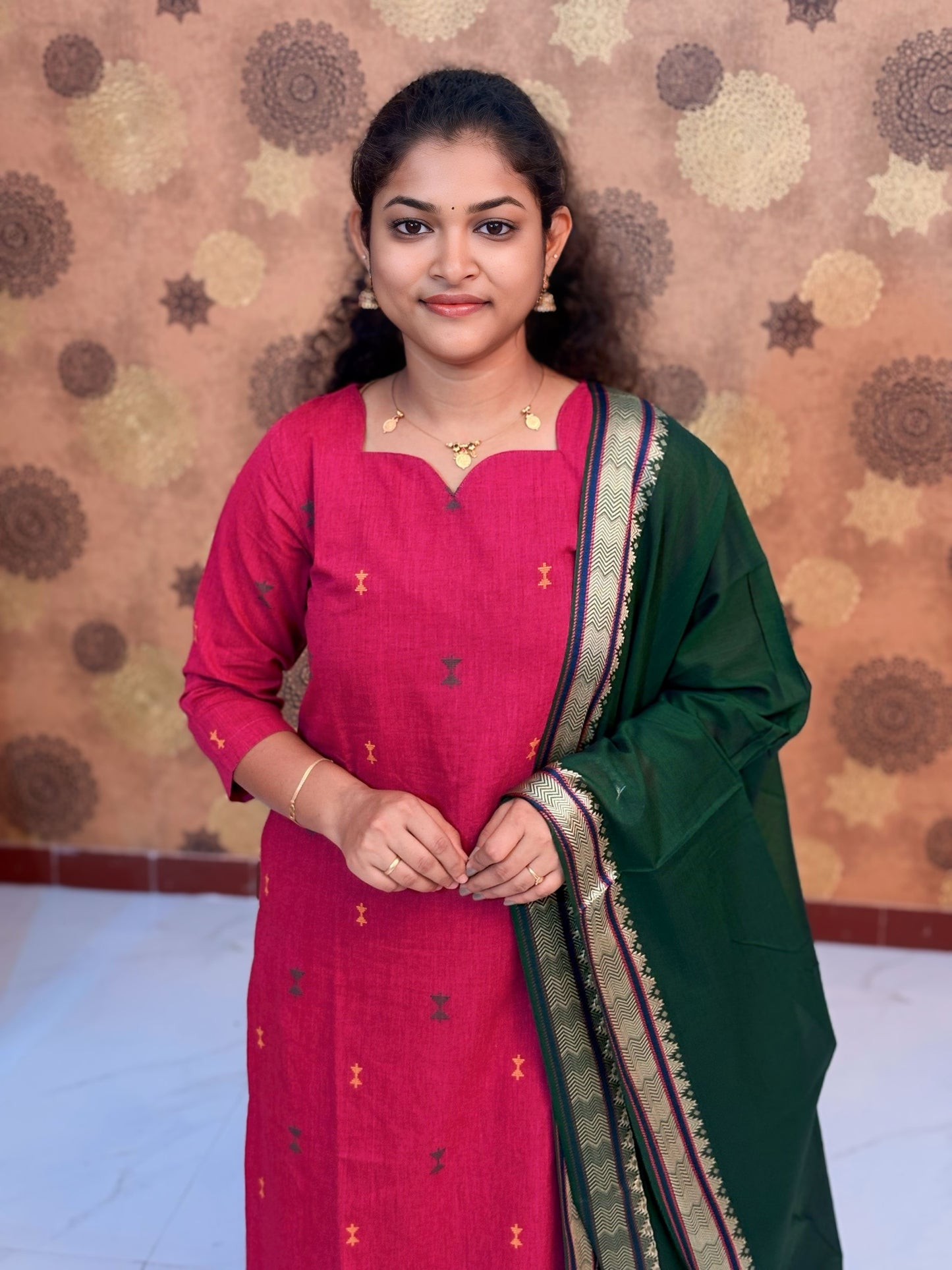 Magenta Bloom Salwar Suit