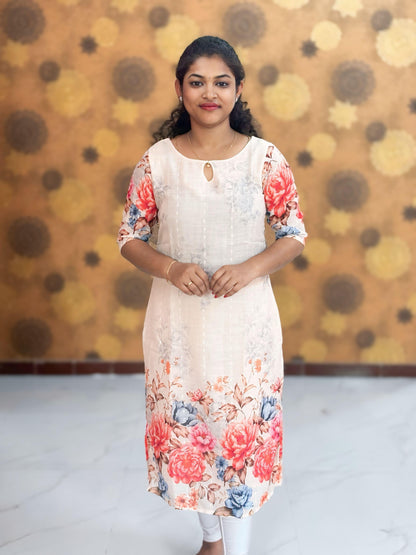Soft Linen Bubble Kurti with Lining - SLB 0003
